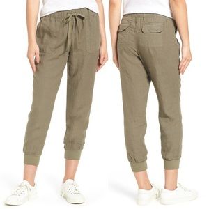 Caslon Linen Joggers - Olive - Size M - NWT